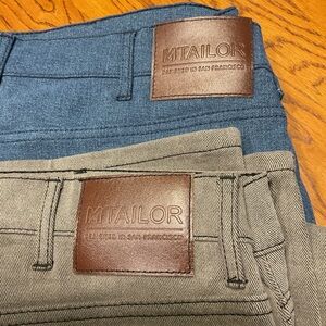 New MTAILOR Blue and Tan Pants see pictures for measurements